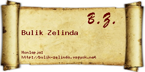 Bulik Zelinda névjegykártya